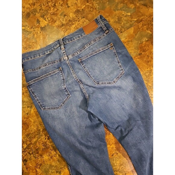 Madewell Button Fly high rise skinny jeans size 32 womens stretch raw hem(A1088) - Picture 9 of 10